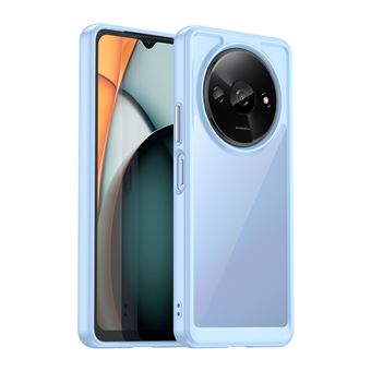 Capa FOXDOCK para Xiaomi Redmi A3 | Proteção Anti-Impressão Digital | Bordos Elevados | Azul-celeste - 1