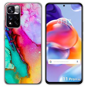 Capa Tumundosmartphone de silicone para Xiaomi Redmi Note 11 Pro+ Plus 5G design mármore 15 desenhos - 1