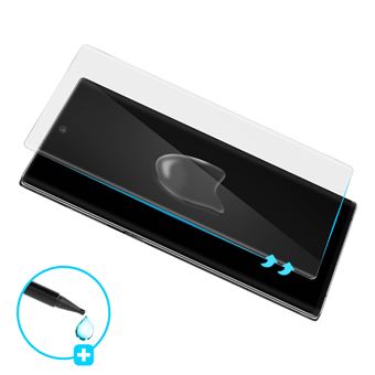 Protetor Avizar Samsung Galaxy Note 10 Vidro Temperado Curvo Kit LED e Adesivo líquido