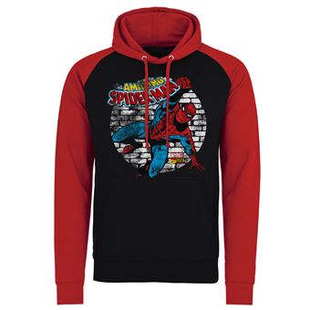 Casaco de Basebol para Desporto Marvel Comics - Distressed Spider-Man | Preto e Vermelho | XXL