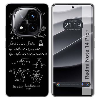 Capa TUMUNDOSMARTPHONE de silicone para Xiaomi Redmi Note 14 Pro+ Plus 5G Fórmulas Desenhos Design - 1