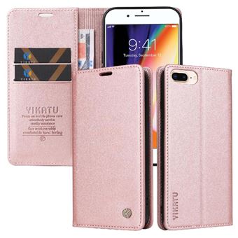 Capa ZURSANA para iPhone 6 Plus/6S Plus | Pele | Magnética | Porta-Cartões | Rosa - 1