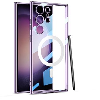 Capa V-REEL transparente TPU + Magsafe carregamento sem fio para Samsung S23 Ultra - Roxo - 1