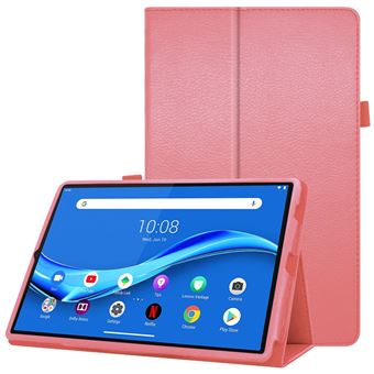 Capa Magunivers Pu Lichia Textura com Apoio Rosa para Lenovo Tab M10 Plus Tb-X606F - 1