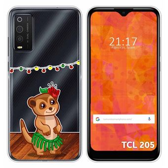 Capa Tumundosmartphone de silicone transparente para TCL 205 desenhos de design  Meerkat - 1