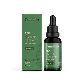 Óleo de Cânhamo Cannbliss Full Spectrum com MCT | 10% | 3000 mg | 30 ml | Hortelã - 1