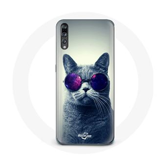 Capa Maniacase para Huawei P20 Pro Estilo de Óculos Roxo Gato - 1