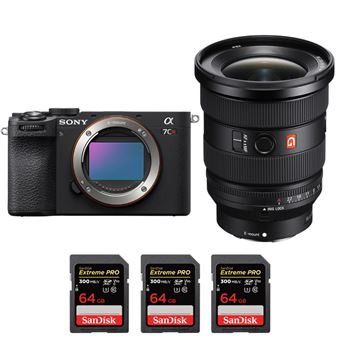 Sony A7CR Preto + FE 16-35mm f/2.8 GM II + 3 SanDisk 64GB Extreme PRO UHS-II SDXC 300 MB/s + PDF MCZ DIRECT - 1