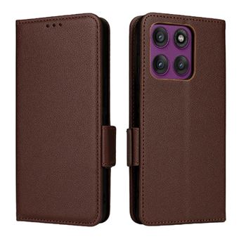 Capa ZURSANA para Motorola MOTO Edge 60S Pro | Flip | Pele PU | Fecho Magnético | Porta-cartões | Castanho - 1