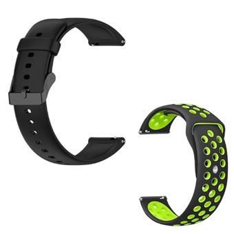 Kit Bracelete Silicone com Fivela + Desportiva Gift4Me para Garmin Forerunner 265 | Preto / Preto Verde - 1