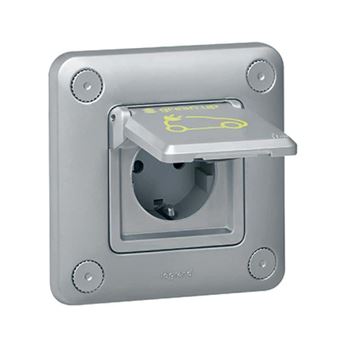 Tomada mural de encastrar LEGRAND Green Up Access - 3,7kW Modo 1 e 2. IP55-IK10. - 1