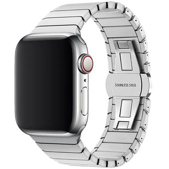 Bracelete titânio em Aço inoxidável Antiimpacto | para Apple Watch Series 7 45mm | Cinzento - 1