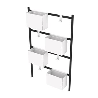 Floreira Levira Acer | 53x12x87 cm - Preto - 1