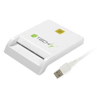 Leitor de Smart Card Techly Compact Smart Card Reader/Writer USB2.0 White  I-CARD CAM-USB2TY | Branco - 1