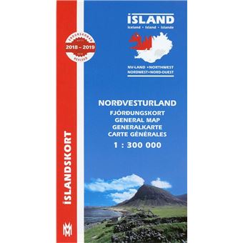 North West Iceland Map 1:300 000 - 1