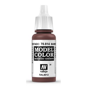 Tinta Acrílica Fosca Vallejo Model Color | 17 ml | 814 Rojo Tostado RAL 8012 - 1