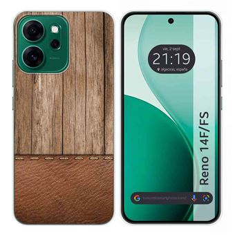 Capa Tumundosmartphone de silicone para Oppo Reno 14 FS / 14FS 5G | Design de madeira 09 desenhos - 1