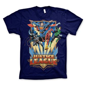 T-shirt Justice League - Team Up! | Azul Marinho | 3XL