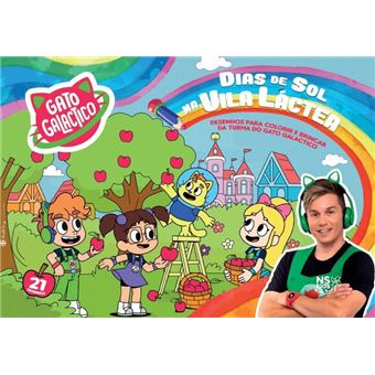 Gato Galáctico - Dias De Sol Na Vila Láctea: Desenhos Para Colorir E Brincar Da Turma Do Gato Galáct - 1