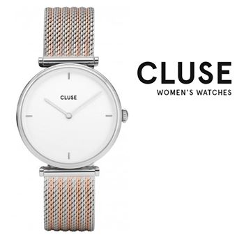 Relógio Cluse Triomphe | Silver Bicolour Mesh 33MM - 1