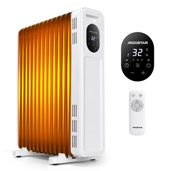 Radiador de Óleo Aigostar Snug | 2500 W | 13 Elementos | Tela de Controlo LED - 1