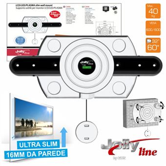 Suporte TV Jolly Lcd/Plasma 32""/60"" Ultra-Slim 600X600 40Kg - 1