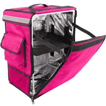 Mochila Isotérmica PrimeMatik | 35 x 49 x 25 cm | Rosa | Para Churrascos e Entrega de Pedidos de Comida em Motocicleta ou Bicicleta - 1
