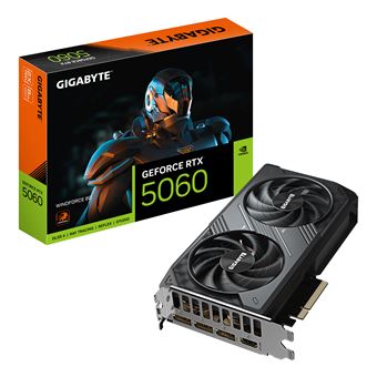 Placa de Vídeo GIGABYTE GeForce RTX 5060 WINDFORCE 8G | Preto - 1