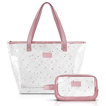 Conjunto de Bolsa e Nécessaire Jacki Design | 2 Peças | Transparente - 1