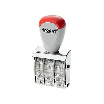 Carimbo De Data Manual Trodat Classic 1010 Cinzento 2,6 (A) Cm - 1
