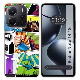 Capa TUMUNDOSMARTPHONE de silicone para Xiaomi Redmi Note 14 4G Desenhos em quadrinhos Design - 1