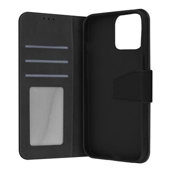 Capa Fólio Avizar Para Iphone 13 Pro Max Em Couro Premium Função De Suporte Preto - 1