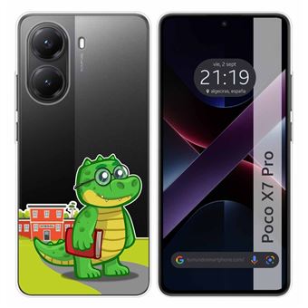 Capa TUMUNDOSMARTPHONE de silicone transparente para Xiaomi Poco X7 Pro 5G Desenhos de design de coco - 1