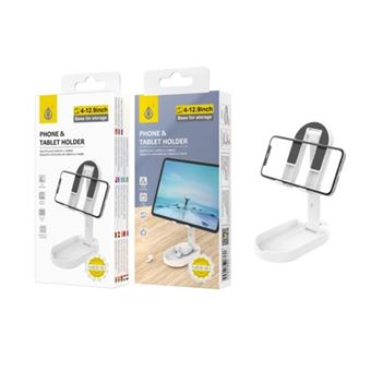 Suporte Universal para Telemóveis e Tablets One Plus NE5151 | 4 - 12.9'' | 80º Ajustável - Branco - 1
