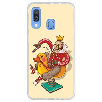 Capa Hapdey para Samsung Galaxy A40 2019 Design Esqueleto em Baloiço em Silicone Flexível e TPU
