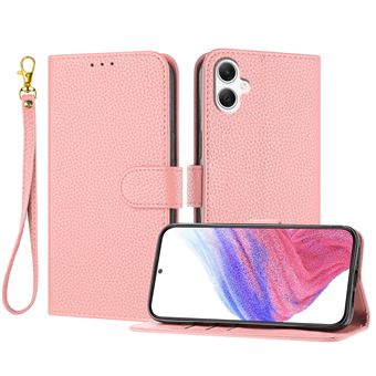 Capa Flip FOXDOCK para Samsung Galaxy A06 | Absorção Magnética de Impacto | Pele PU | Compartimentos para Cartões e Alça de Pulso Removível | Rosa - 1