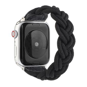 Bracelete de Nylon HSMY Extensível Trançado para Apple Watch Series 6/ SE/ 5/ 4 | 40 mm - Preto - 1