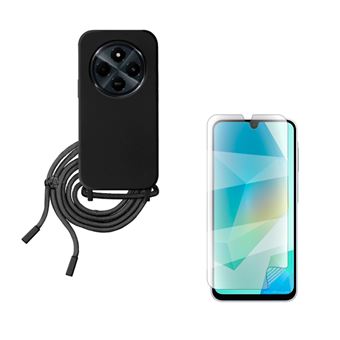 Capa Silicone Hands-Free + Película ClearGel CapaSmart para Samsung Galaxy A16 | Preto - 1
