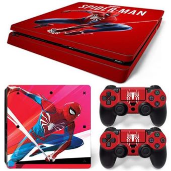 Autocolantes de Proteção Nanlin para Consola e Comando Sony Playstation PS4 Slim - Spiderman #1 - 1