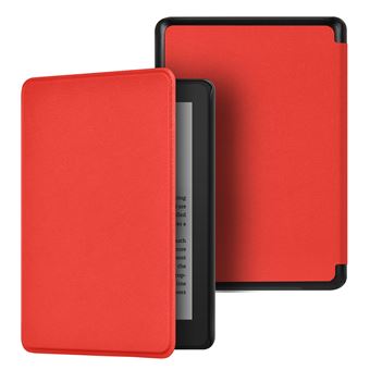 Capa FLOODKING para Amazon Kindle 10th Gen 2019 | Couro PU Magnético | Modo Automático | Proteção Total | Vermelho - 1