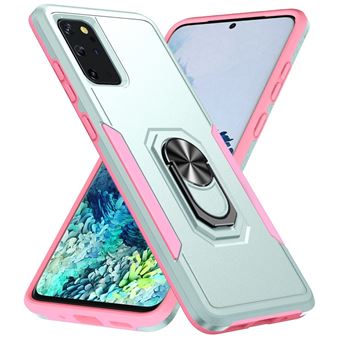 Capa magunivers e TPU anti mancha com suporte de anel rotativo Verde/rosa para Samsung Galaxy S20 Plus 4G/5G - 1