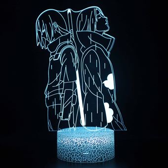 Lâmpada 3D HSMY | Infantil | Multicolorido com Controlo Remoto | Naruto | 1208 - 1