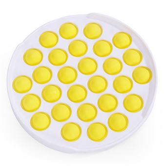 Brinquedo Anti Stress Lionvolant Push Pop Bubble Sensory Fidget Toy - Amarelo Redondo - 1