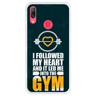 Capa Hapdey para Huawei Y7 2019 - Y7 Prime 2019 Design I Followed my Heart and it Led me to the Gym em Silicone Flexível e TPU