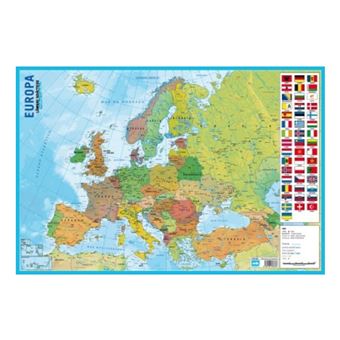 Base Didática ERIK Ldpp-228 | Mapa Da Europa | 60X40cm - 1