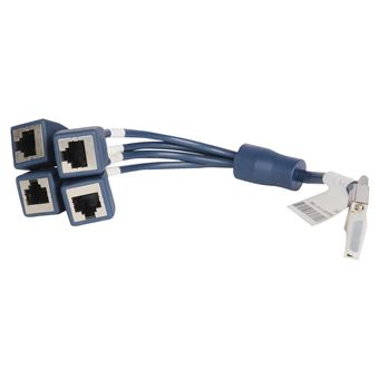 Cabo de Série HPE Networking Comware X260 Mini D-28 to 4-RJ45 0.3m Router Cable | Preto - 1