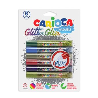 Cola Carioca 42112 Glitter Multicolor | 10,5 ml | Embalagem com 6 Unidades - 1