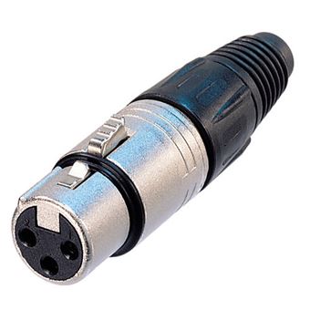 Conector Neutrik NC3FX | Prateado - 1