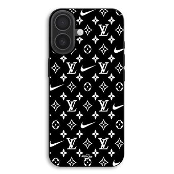 Capa Maniacase para iPhone 17 | Nike Louis Vuitton fundo preto - 1