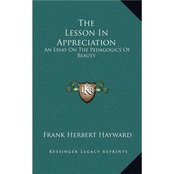 The Lesson In Appreciation